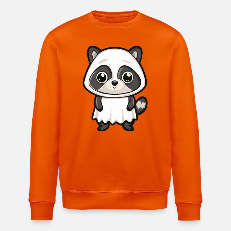 Waschbär Halloween Geist - Stanley/Stella Unisex Bio-Sweatshirt ROLLER - Tieforange