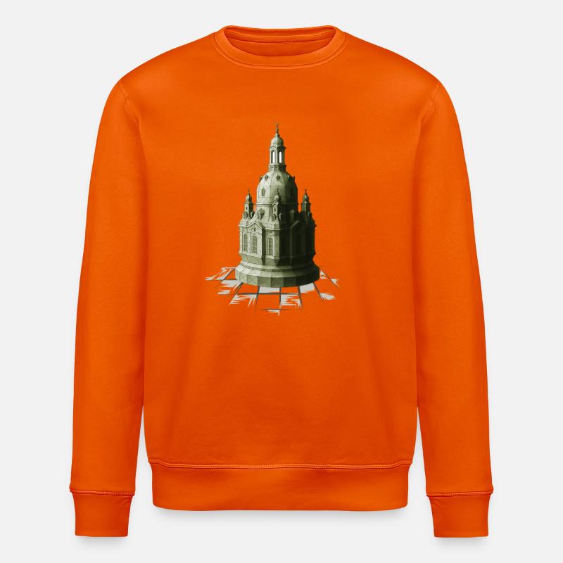 Dames d’échecs à bas polygon Frauenkirche - Sweat bio ROLLER Stanley/Stella Unisexe - orange profond