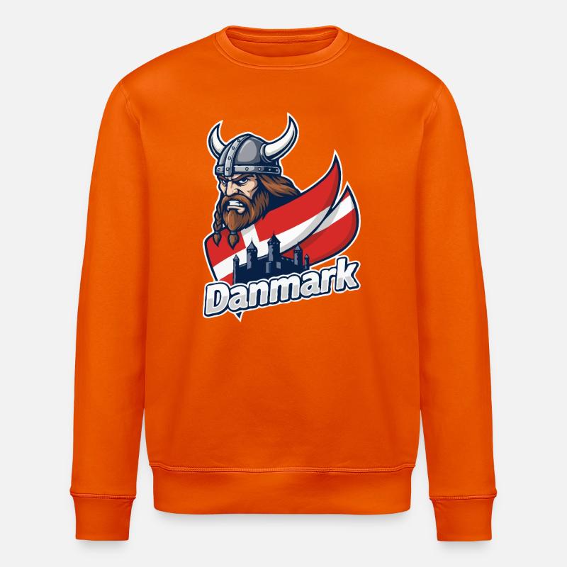 Dänemarks Wikingeremblem - Stanley/Stella Unisex Bio-Sweatshirt ROLLER - Tieforange