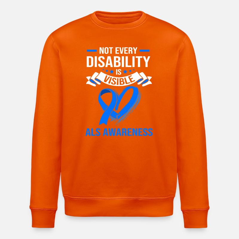Maladie nerveuse SLA - Sweat bio ROLLER Stanley/Stella Unisexe - orange profond