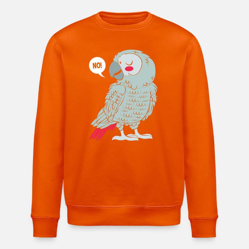 Papagei Grau Graupapagei - Stanley/Stella Unisex Bio-Sweatshirt ROLLER - Tieforange