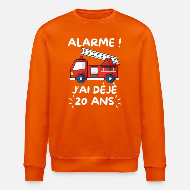 Camion Pompier 20 Ans Anniversaire - Sweat bio ROLLER Stanley/Stella Unisexe - orange profond