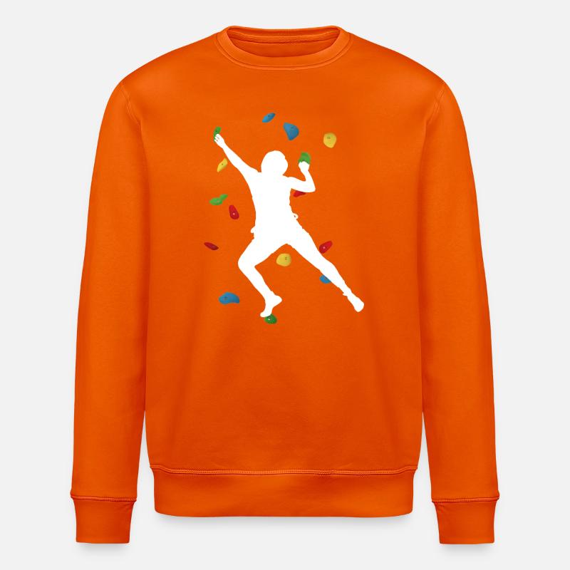 Grimpe Man White – Style Bloc - Sweat bio ROLLER Stanley/Stella Unisexe - orange profond