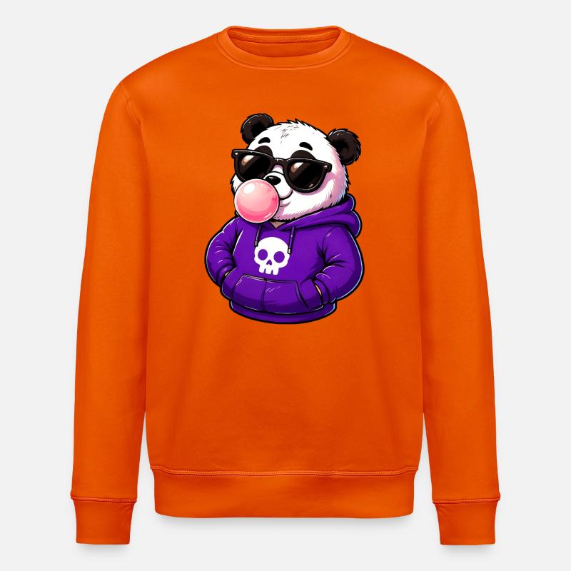 Cool_Panda_Bubblegum_Attitude - Sweat bio ROLLER Stanley/Stella Unisexe - orange profond