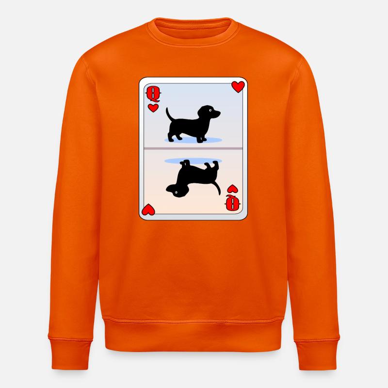Jeu de cartes teckel - Sweat bio ROLLER Stanley/Stella Unisexe - orange profond
