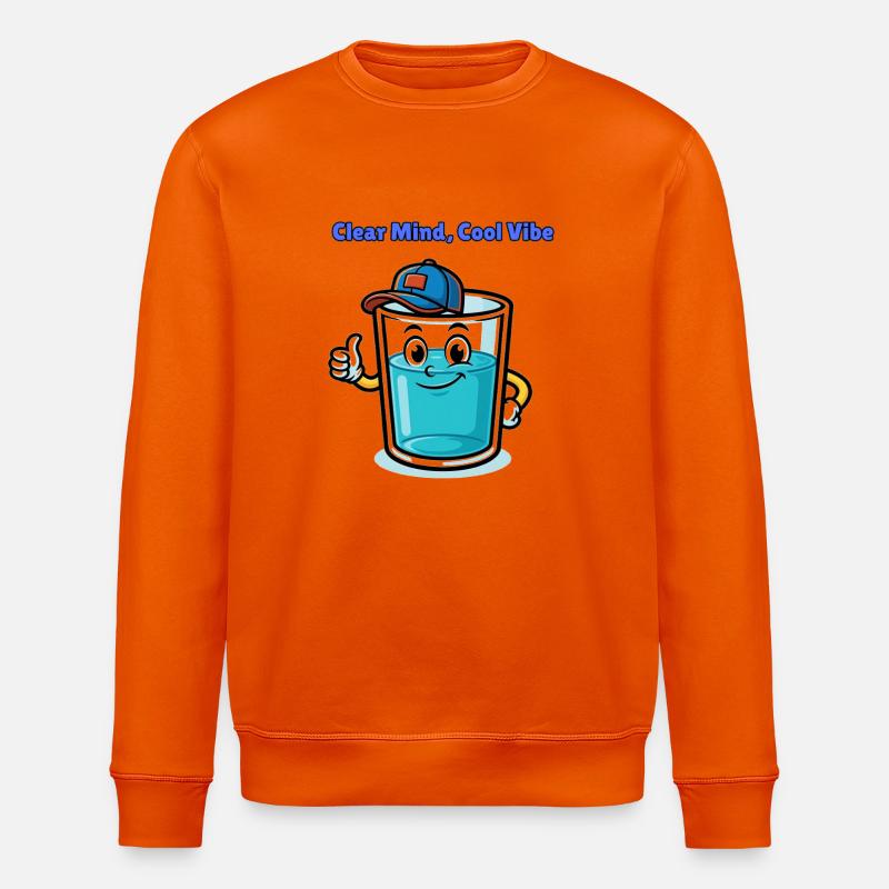 Clear Mind, Cool Vibe - Stanley/Stella ROLLER Unisex Organic Sweatshirt - bright orange