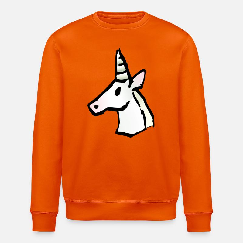 Einhorn - Stanley/Stella Unisex Bio-Sweatshirt ROLLER - Tieforange