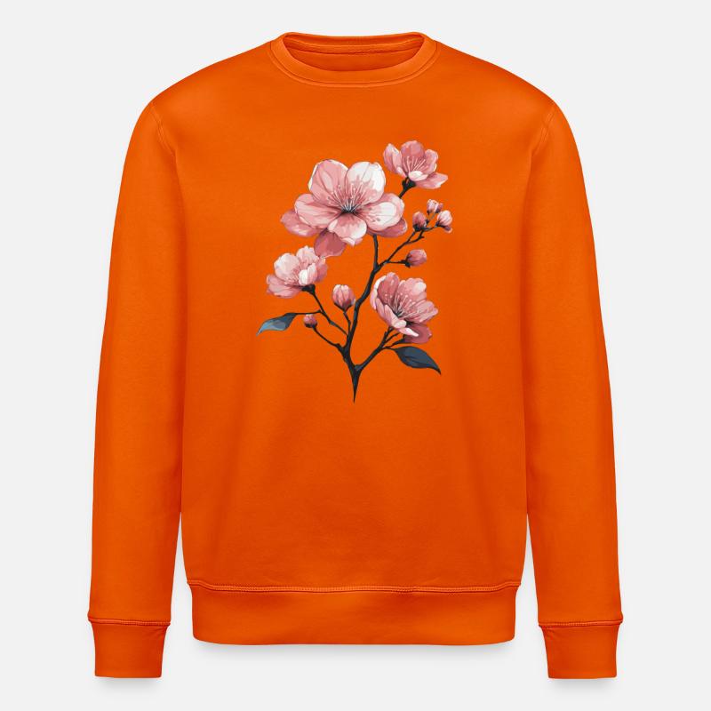 Kirschblüte - Stanley/Stella Unisex Bio-Sweatshirt ROLLER - Tieforange