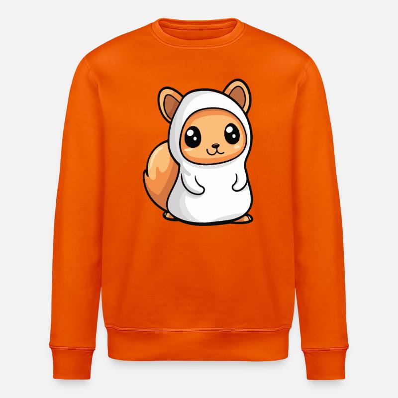 Eichhörnchen Halloween Geist - Stanley/Stella Unisex Bio-Sweatshirt ROLLER - Tieforange