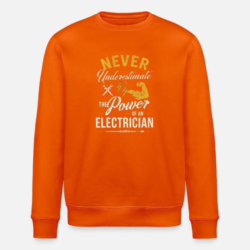 Die Leistung eines Elektrikers - Stanley/Stella Unisex Bio-Sweatshirt ROLLER - Tieforange