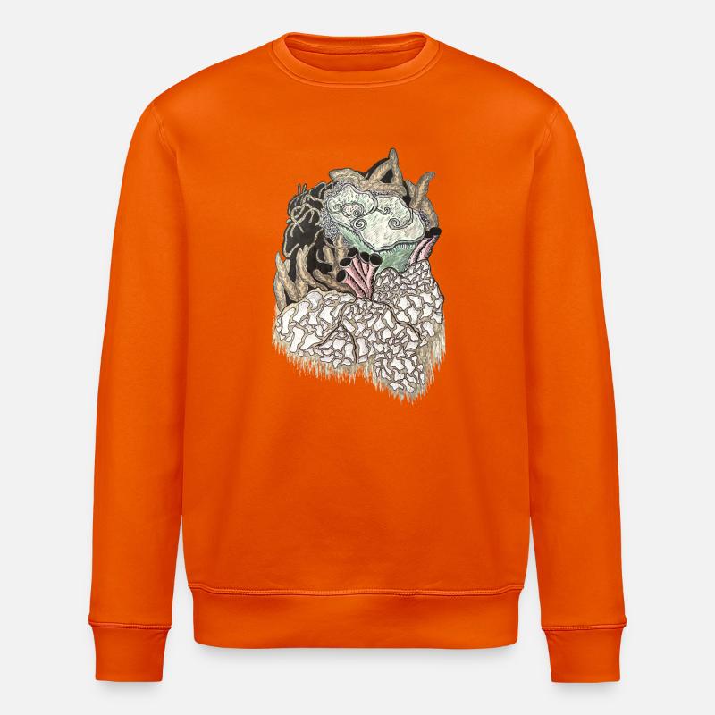 Tiefsee Korallentextur - Stanley/Stella Unisex Bio-Sweatshirt ROLLER - Tieforange