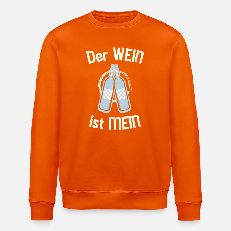 Der Wein ist mein - Stanley/Stella Unisex Bio-Sweatshirt ROLLER - Tieforange