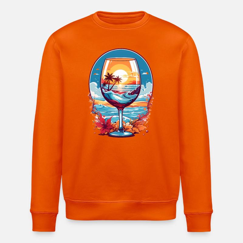 Strand Weinglas - Stanley/Stella Unisex Bio-Sweatshirt ROLLER - Tieforange