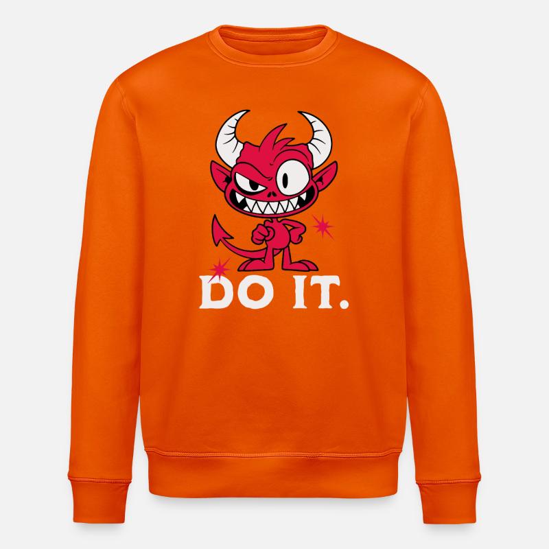 Do it. Cheeky Devil - Stanley/Stella ROLLER Unisex Organic Sweatshirt - bright orange