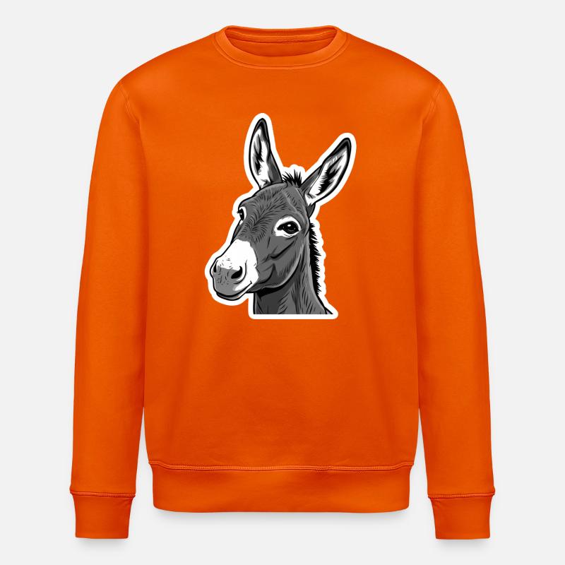 Tête d’âne – Expressive et sympathique - Sweat bio ROLLER Stanley/Stella Unisexe - orange profond