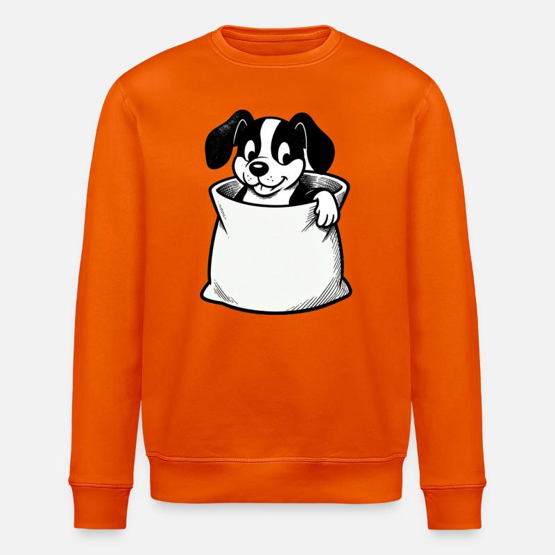 Dessin animé Chien dans le sac - Sweat bio ROLLER Stanley/Stella Unisexe - orange profond