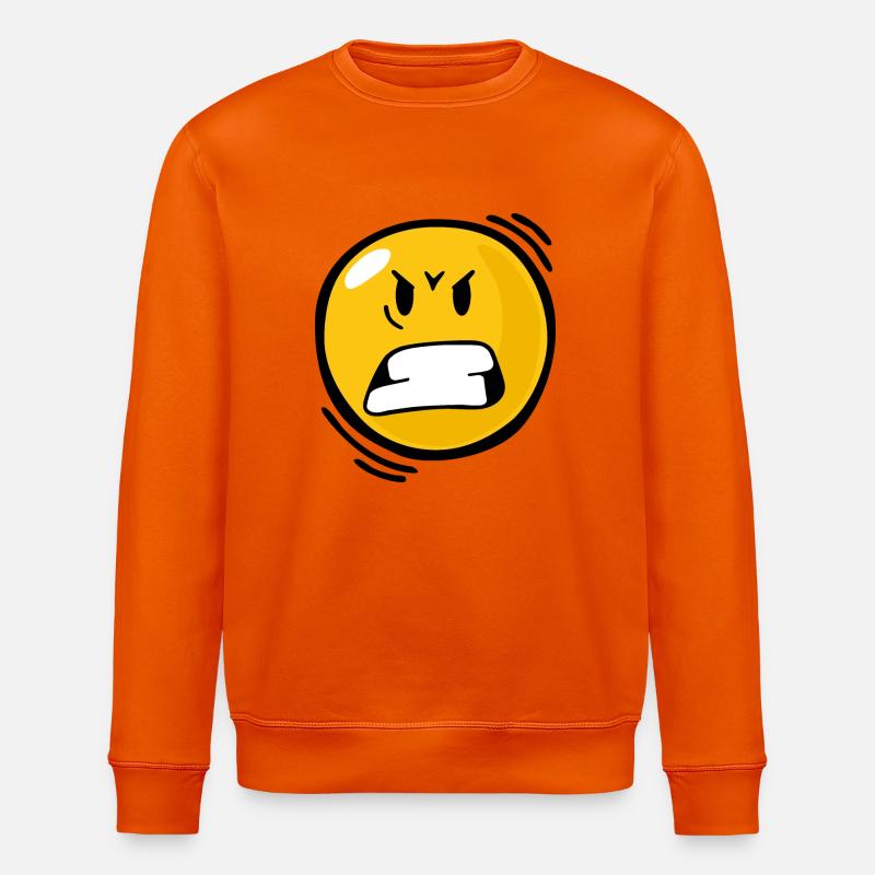 Smiley Anger - Stanley/Stella Unisex Bio-Sweatshirt ROLLER - Tieforange