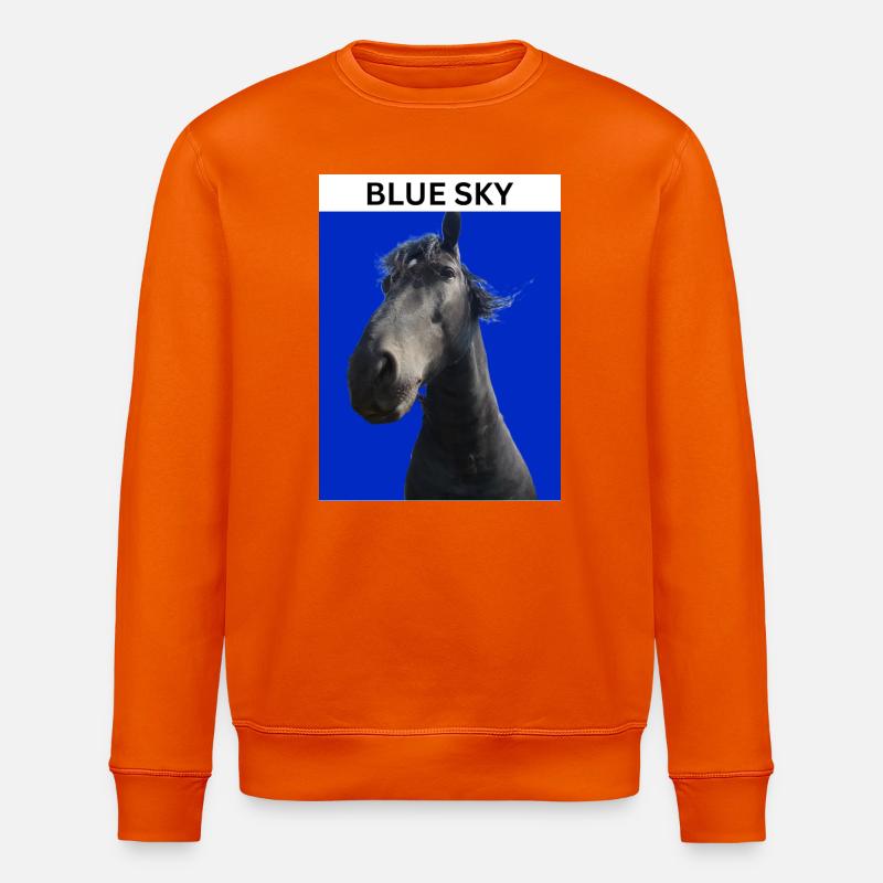 Blauer Himmel und Pferd - Stanley/Stella Unisex Bio-Sweatshirt ROLLER - Tieforange