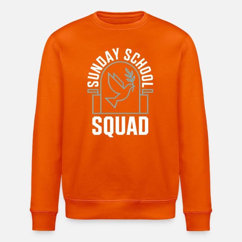Sunday School Squad - Stanley/Stella ROLLER Unisex Organic Sweatshirt - bright orange