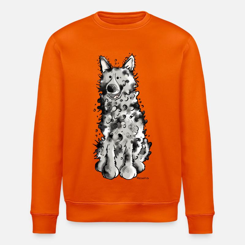 Fröhlicher Mudi - Stanley/Stella Unisex Bio-Sweatshirt ROLLER - Tieforange