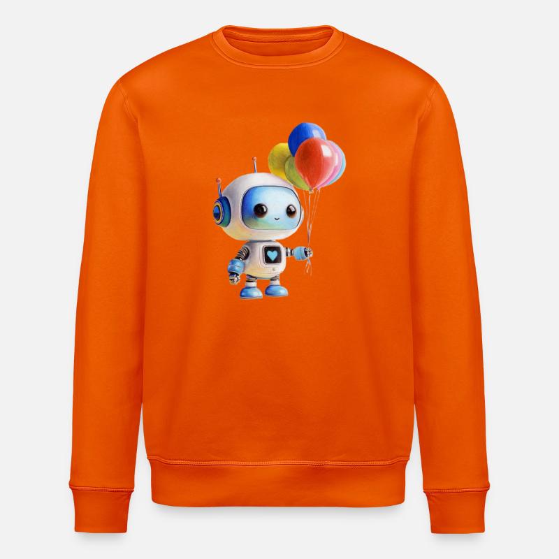 Roboter Luftballon - Stanley/Stella Unisex Bio-Sweatshirt ROLLER - Tieforange