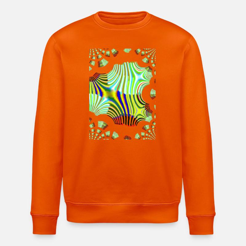Psychedelische Neonwellen Muster - Stanley/Stella Unisex Bio-Sweatshirt ROLLER - Tieforange