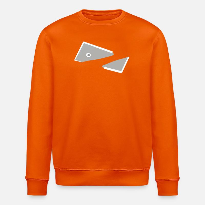 Triangles monochromes abstraits de poissons - Sweat bio ROLLER Stanley/Stella Unisexe - orange profond