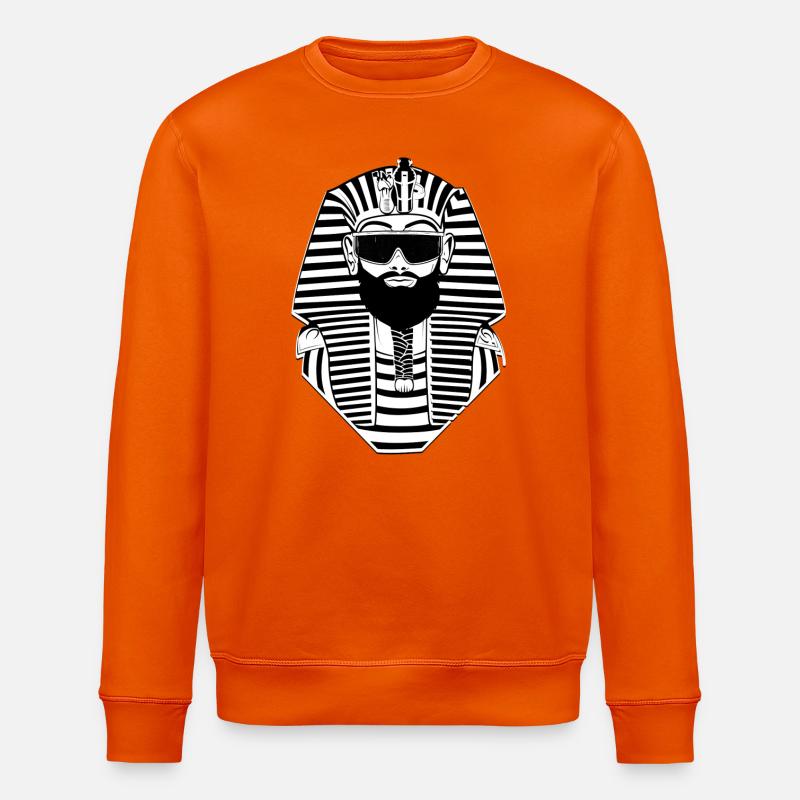 Pharaoh Sunglasses - Egypt Sphinx - Stanley/Stella ROLLER Unisex Organic Sweatshirt - bright orange