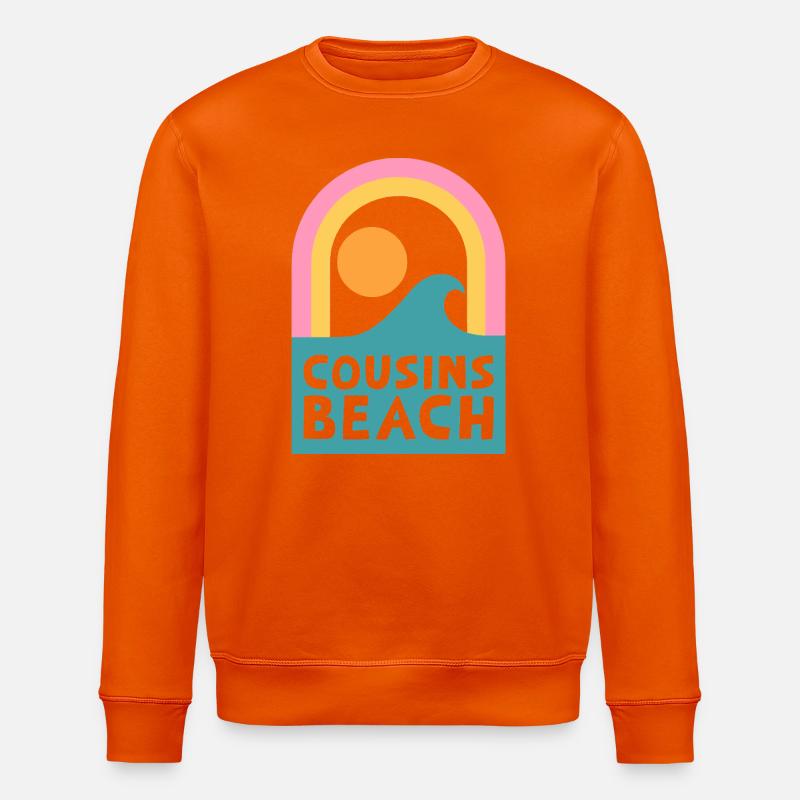 Cousins Beach – Retro Sunset Design - Stanley/Stella Unisex Bio-Sweatshirt ROLLER - Tieforange