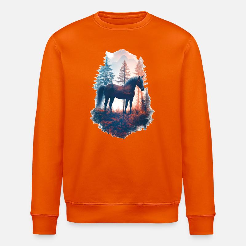 Pferd - Stanley/Stella Unisex Bio-Sweatshirt ROLLER - Tieforange