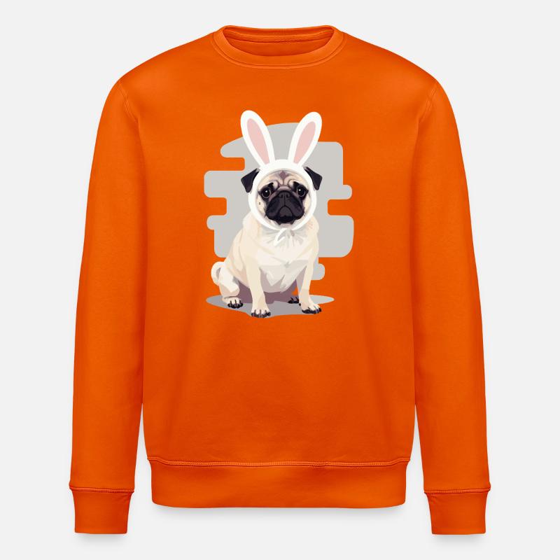 Mops Bunny - Stanley/Stella Unisex Bio-Sweatshirt ROLLER - Tieforange