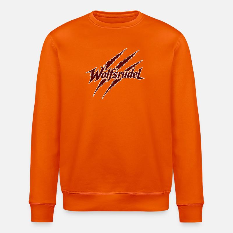 Wolfsnadel Krallenlogo  - Stanley/Stella Unisex Bio-Sweatshirt ROLLER - Tieforange
