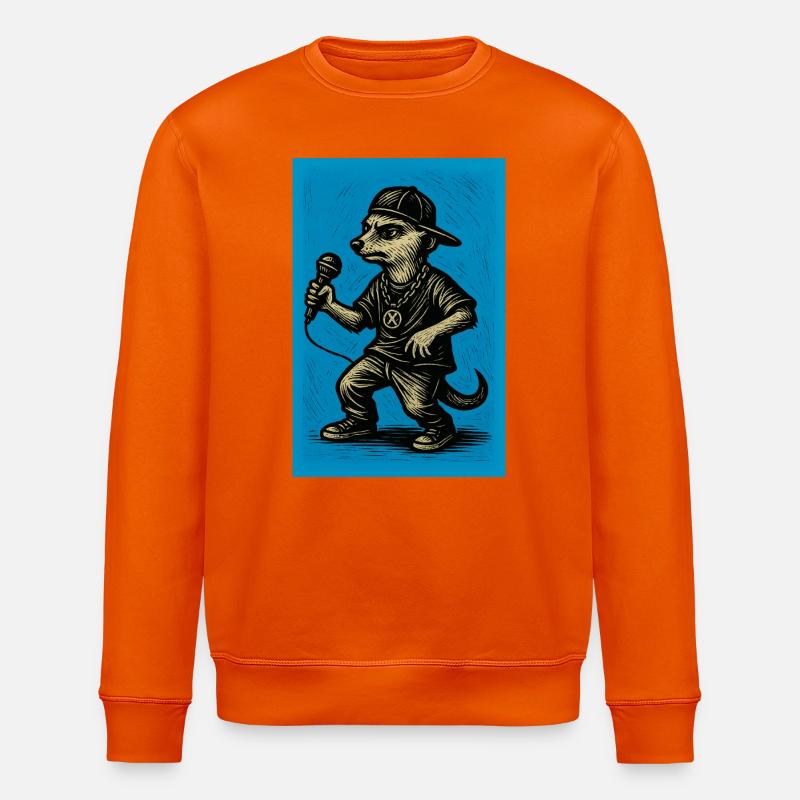 erdmännchen - comic-helden 3 - Stanley/Stella Unisex Bio-Sweatshirt ROLLER - Tieforange