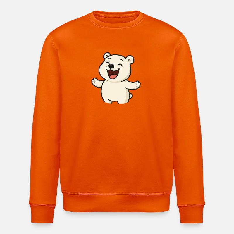 Lachender_Eisbaer - Stanley/Stella Unisex Bio-Sweatshirt ROLLER - Tieforange