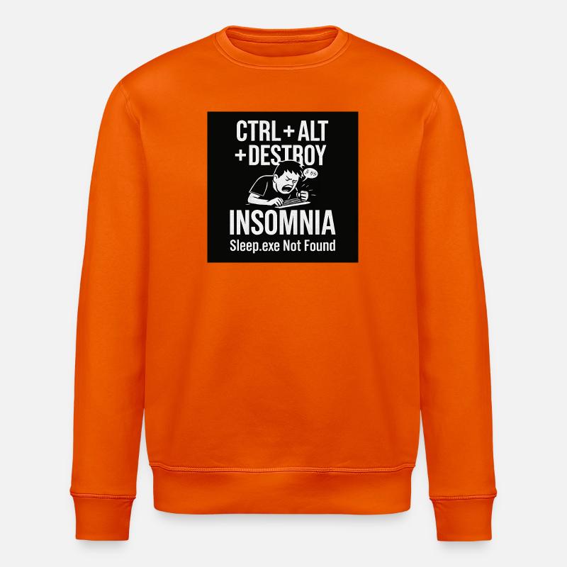 Insomnia Meme Grafik T-Shirt - Stanley/Stella Unisex Bio-Sweatshirt ROLLER - Tieforange