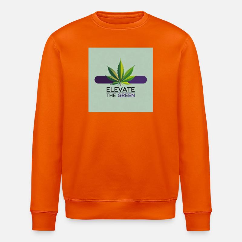 Elevate The Green Cannabis Leaf - Stanley/Stella Unisex Bio-Sweatshirt ROLLER - Tieforange