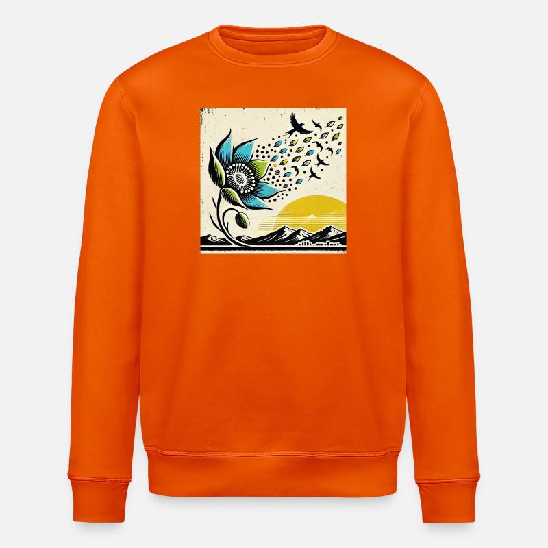 Migration des oiseaux - Sweat bio ROLLER Stanley/Stella Unisexe - orange profond