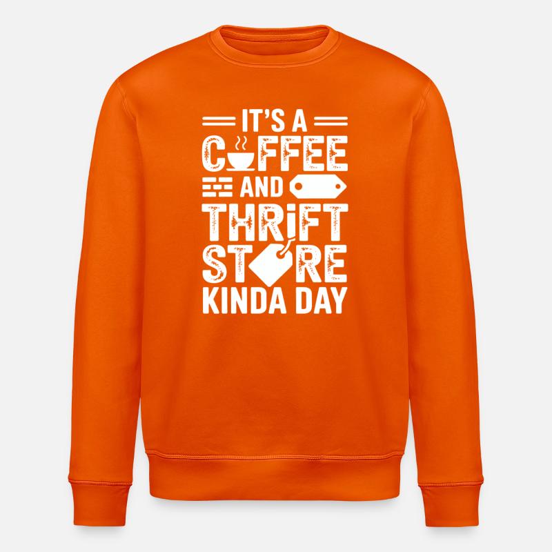 Kaffee-Secondhand-Laden-Vibe - Stanley/Stella Unisex Bio-Sweatshirt ROLLER - Tieforange