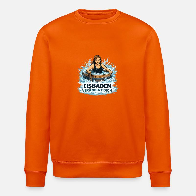 Le bain de glace te change - Sweat bio ROLLER Stanley/Stella Unisexe - orange profond