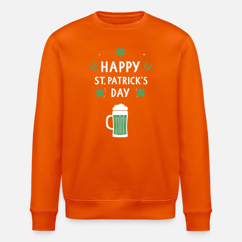 Saint-Patrick Bière et Trèfles - Sweat bio ROLLER Stanley/Stella Unisexe - orange profond