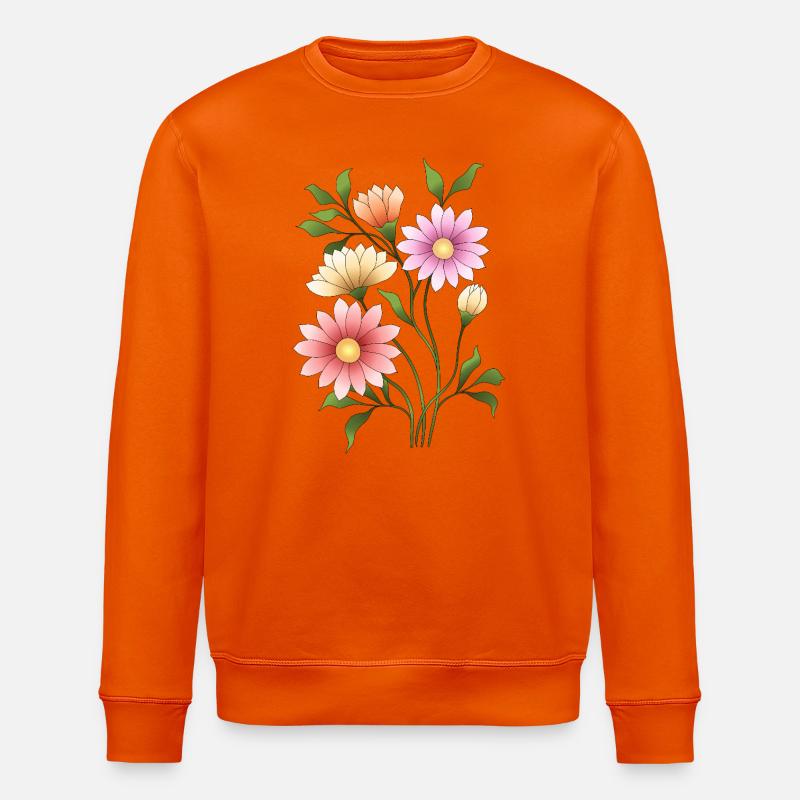 Blumen - Stanley/Stella Unisex Bio-Sweatshirt ROLLER - Tieforange
