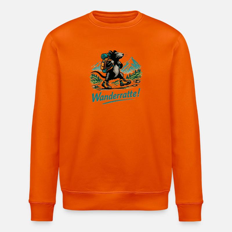 Wanderratte Wanderabenteuer - Stanley/Stella Unisex Bio-Sweatshirt ROLLER - Tieforange