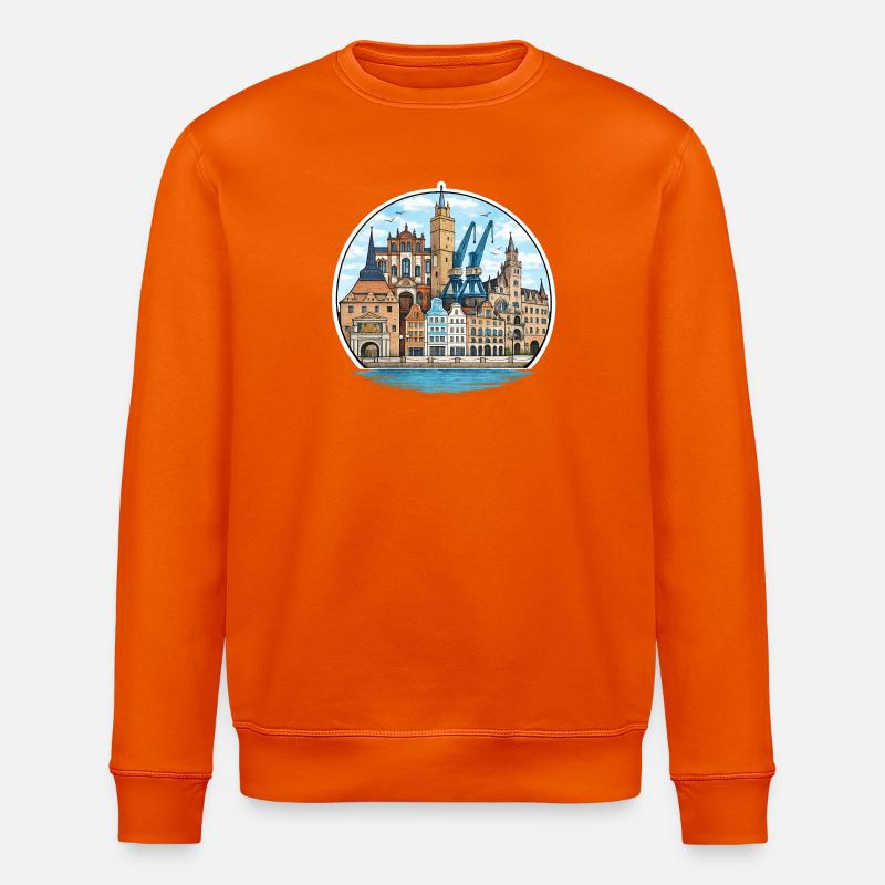 Rostocker Stadtansichtssache - Stanley/Stella Unisex Bio-Sweatshirt ROLLER - Tieforange