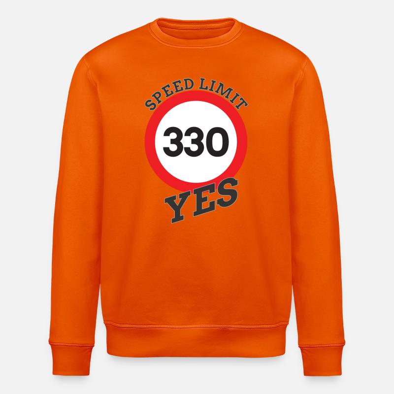 Speed limit, Tempolimit Autobahn - Stanley/Stella Unisex Bio-Sweatshirt ROLLER - Tieforange
