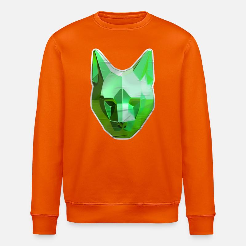Chat Cristal Vert - Sweat bio ROLLER Stanley/Stella Unisexe - orange profond