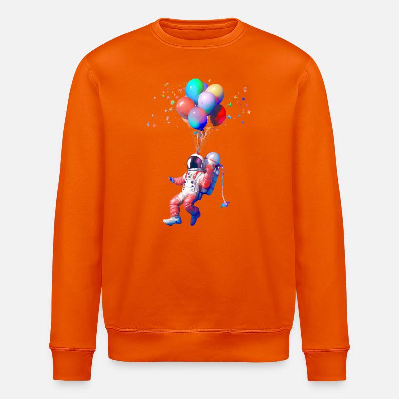Astronaut Ballonflug - Stanley/Stella Unisex Bio-Sweatshirt ROLLER - Tieforange