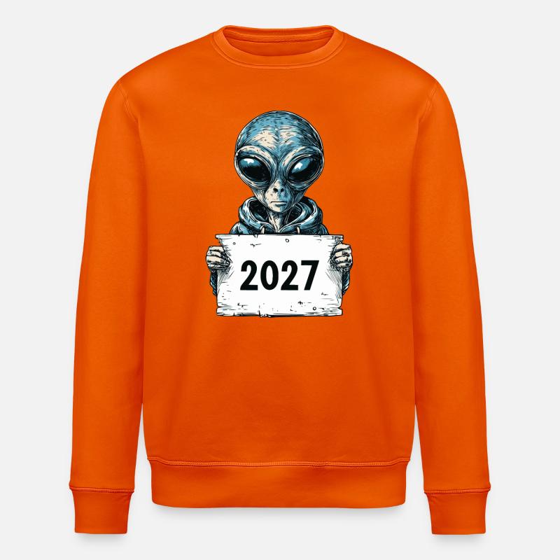Extraterrestre cool en sweat à capuche - Sweat bio ROLLER Stanley/Stella Unisexe - orange profond