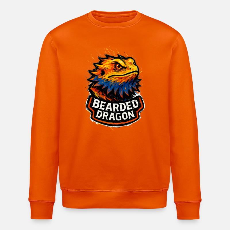 Pogona Bartdrachenkopf-Grafikstil - Stanley/Stella Unisex Bio-Sweatshirt ROLLER - Tieforange