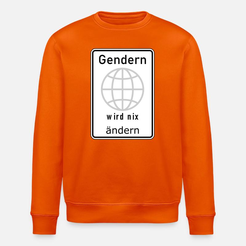Gendern wird nix ändern - Stanley/Stella Unisex Bio-Sweatshirt ROLLER - Tieforange