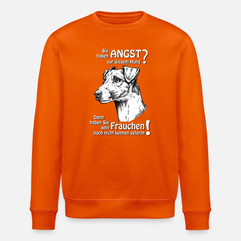 Angst vor Foxterrier? Frauchen - Stanley/Stella Unisex Bio-Sweatshirt ROLLER - Tieforange